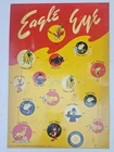 Rare Vintage 1950's Tin Litho Toy Gun Target Game Board 18½" Tin Sign Eagle Eye