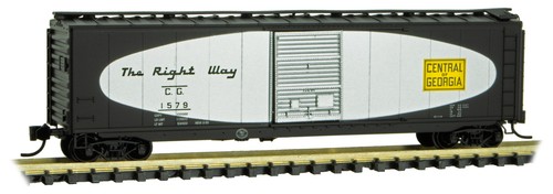 Micro-Trains MTL Escala N 50 SD Box Car Central of Georgia (Negro/Plateado) #1579 | Zustand: New