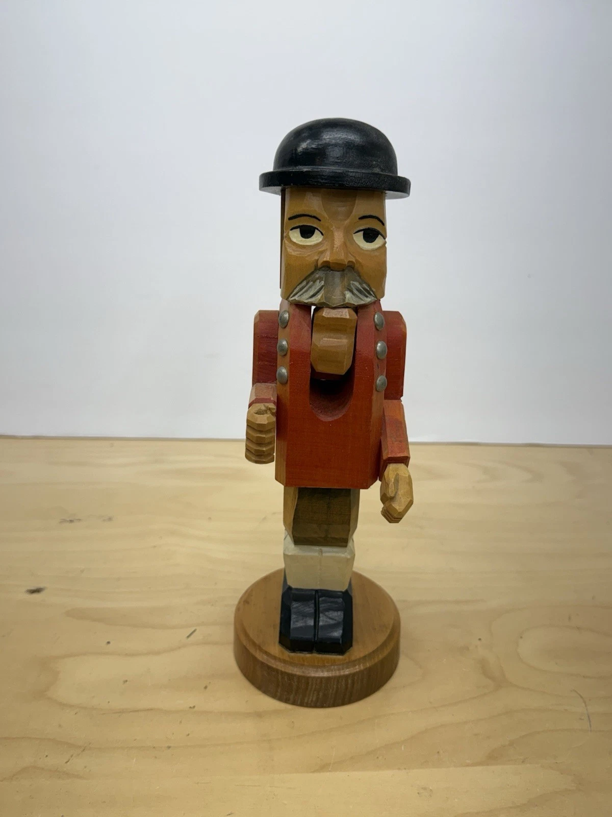 Vintage German Rhonkunst Hand Carved Wooden Nutcracker