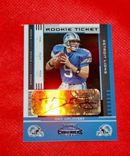 Lins Dan Orlovsky Signed 2005 Donruss Rookie Ticket Card #127. rookie card picture