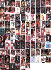 Chicago Bulls Team Lot of 96 NBA Basketball Cards Collection - Exact Cards Shown