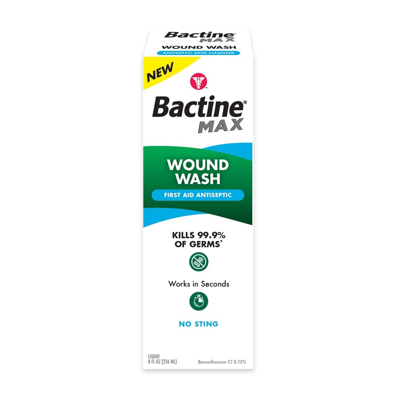 Bactine MAX First Aid Wound Wash - Antiseptic Liquid Kills 99.9% of Germs -...