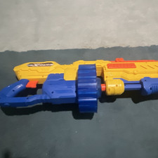 Hawk Foam Dart Blaster w  Drum Magazine Blue Yellow Orange Age 4-7
