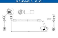 Bremsschlauch FÜR Opel Astra K (B16) - Ate 24.5143-0401.3