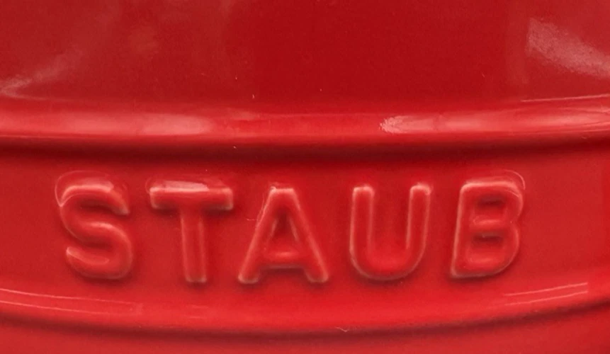 STAUB Bowl Soup Salad Cereal Cherry Red (2) Ceramic Stoneware Universal 6.5" GUC - Image 3 of 4