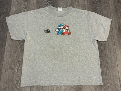 Vintage 2003 Nintendo Super Mario Brothers Bob-omb T-Shirt Men's XL Gray Luigi