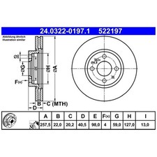 2x Bremsscheibe vorne für Fiat Fiorino 225 Idea 350 Linea 323 Panda 169 | 26218