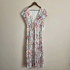 Better Together Dress Womens XL NEW Floral Maxi Boho Sundress Ruffle CottageCore