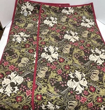 WILLIAM MORRIS AT HOME GOLDEN LILY FOREST Set Of 2 Quilted King Pillow Shams