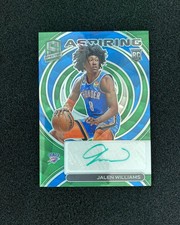 2022-23 Panini Spectra Aspiring Green Jalen Williams RC Rookie Auto 30/50 EB14