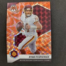 Ryan Fitzpatrick 2021 Panini Mosaic Reactive Orange Prizm #197 Commanders