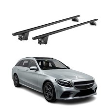 Dachträger für Mercedes C Klasse S205 Kombi 2015-2021 100kg Alu Schwarz 2x ABE Dachträger für Mercedes C Klasse S205 Kombi 2015-2021 100kg Alu Schwarz 2x ABE