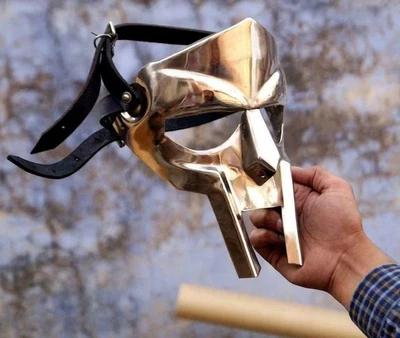 MF Doom Mask Gladiator Mad-Villain Steel Face Armour Medieval Christmas Costume - image 1 of 4