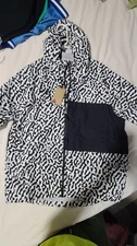 Nike ACG Packable Jacket Vintage, Black And White, Lightweight, Size Large
