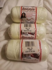 3 Vintage Pepperell Bonnie Macrame Braid Cord 4mm 100 Yards Ivory NOS