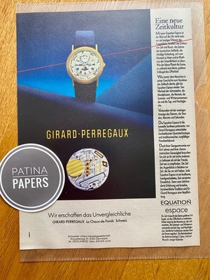1986 Girard-Perregaux Equation Espace GP Vintage Watch Ad Werbung Reklame V02