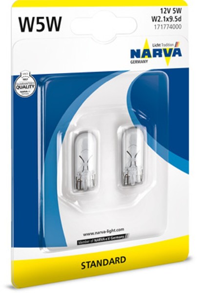 Narva GlüHlampe Park-/Positionsleuchte 171774000 12V 5W Blisterpack FüR VW Golf-image