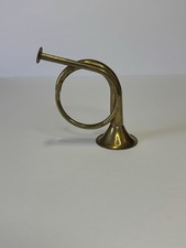 Small Brass Bugle Horn Coiled Brass Instrument Decorative Display