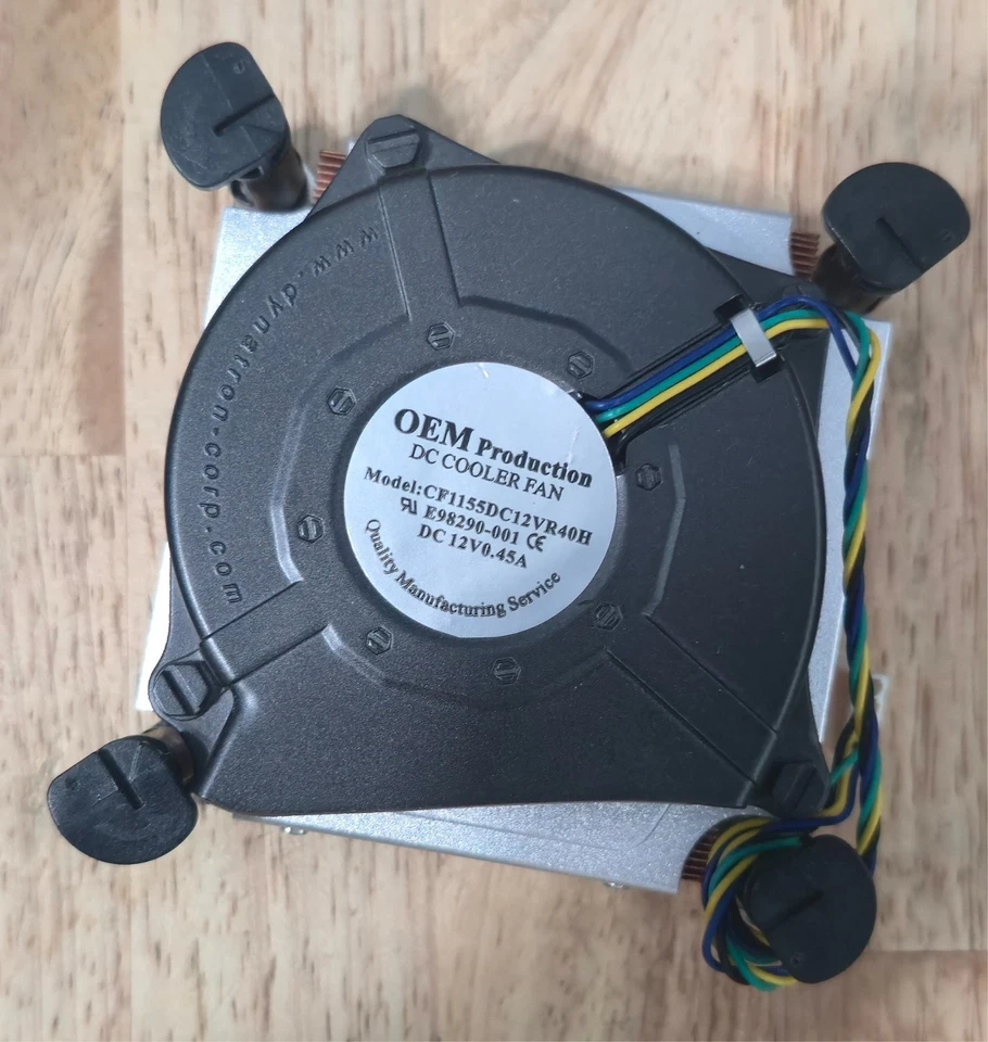 Dynatron 1U CPU Cooler Heatsink Fan DB127515BM-A LGA 1150 1151 1155 1156 4PIN - Image 4 of 4