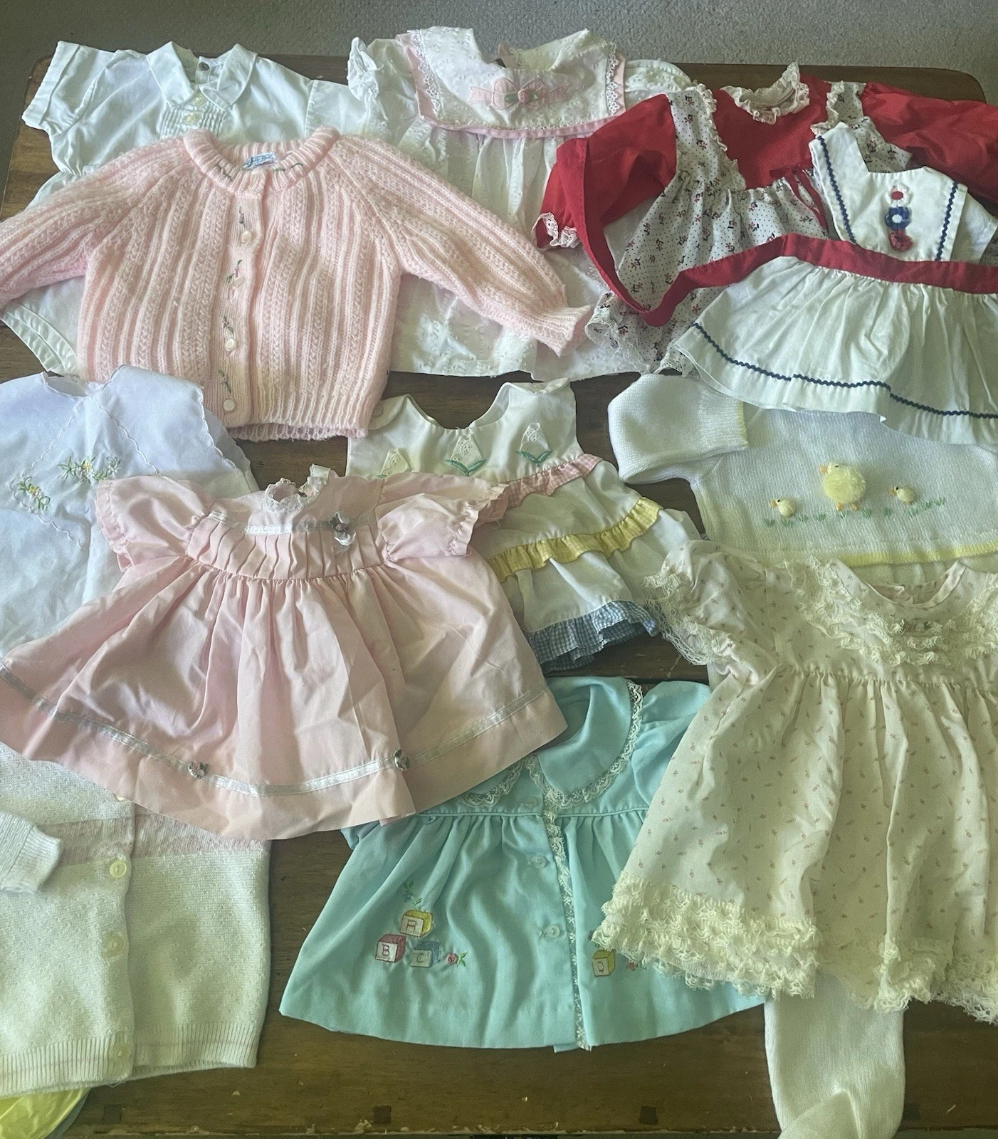 Huge Lot Girls Baby Dresses Clothes Pinafore 70s 80s Pastel Kawaii 0-12 6-12 Mo
Opens in a new windo