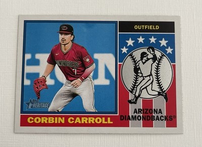 2025 Topps Heritage Corbin Carroll 1976 Player Icons SP #76PI-10 Diamondbacks