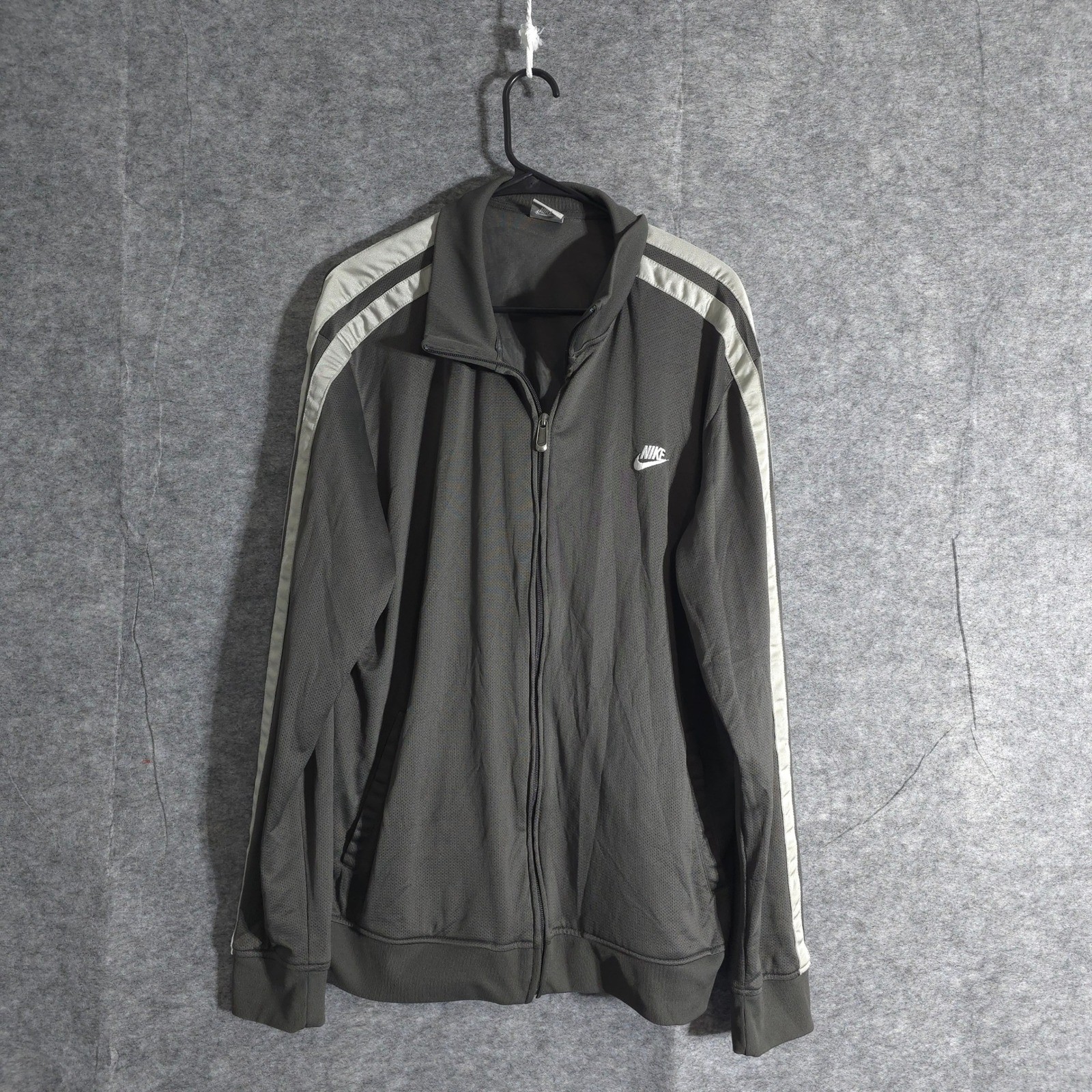 SACAI X NIKE Nike Track Jacket XXL Grigio Full Zip Sportivo Warm Up Cappotto Uomo Logo Swoosh