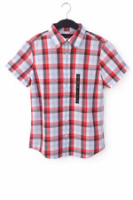 NEW Banana Republic Plaid Short Sleeve Button Shirt Men  s Size M 100 Cotton