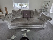2 Seater Sofa X 2 In Grey In Immaculate Condition   