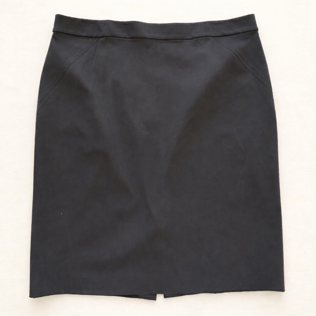 NWT Ann Taylor Pencil Skirt Black Size 14 Cotton Stretch Work Office