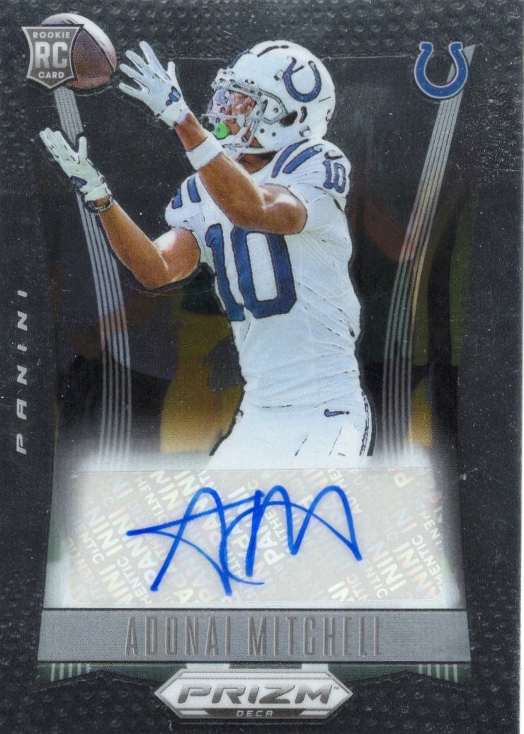 2024 Panini Prizm Deca - Signatures Adonai Mitchell #S-AML (AU, RC)