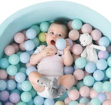 Pit Balls 100 - Macaron Colors Balls for Pit, Play Tent Baby Playhouse Pool P...