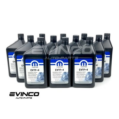 Mopar CVTF+4 Transmission Fluid Chrysler Jeep Dodge Case 12 Quarts Lubricants