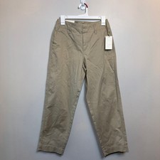 A New Day Women's High Rise Straight Chino Pants Beige Size 4 Regular NWT