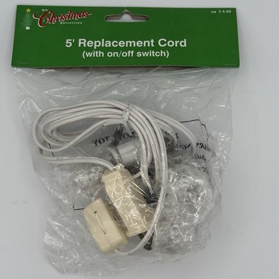 Dept 56 / Lemax 4 Socket Light Cord Christmas Village C7 Four Bulb Light Strand