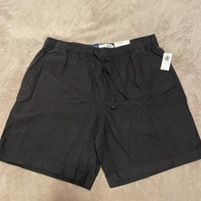 NWT Men  s Old Navy Black Jogger Linen Blend Shorts Size Medium 7  Inseam