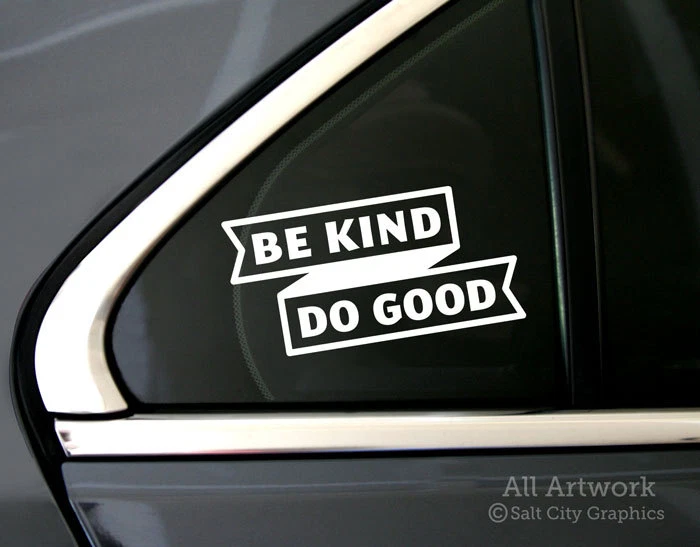 Be Kind Do Good Laptop Decal - Inspirational Motivational Quote for Car Window - Image 2 of 3