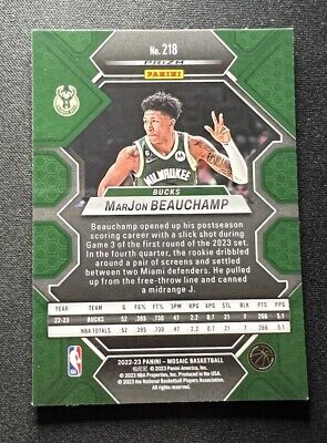 2022-23 Panini Mosaic - Rookies MarJon Beauchamp #218 Red 2022-23 Panini Mosaic - Rookies MarJon Beauchamp #218 Red