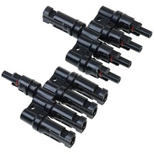 (0% MwSt) 2x T-Stecker-Adapter passend f&uuml;r Solarkabel mit MC4-Anschluss; IP67