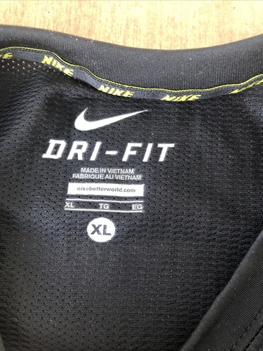 Nike Dri-FIT Men's XL Fitted Striped Pattern Short Sleeve Polyester Shirt - Picture 6 of 8