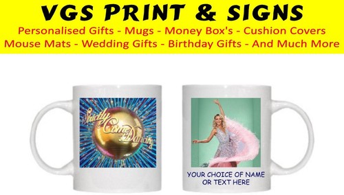 LUBA MUSHTUK STRICTLY COME DANCING PERSONALISED WHITE MUG FAST POSTAGE - Picture 3 of 4