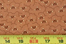 By 1/2 Yd, Red Calico on Light-Rust Cotton, Thimbleberries/Village Green, B72