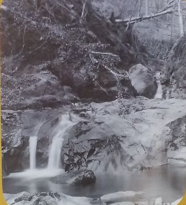 On the Cnocan Burn, Island of Arran, Scotland, Magic Lantern Glass Photo Slide
