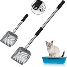 Cat Litter Scoop,Metal Long Handle Kitty Litter Coop Scooper,Heavy Duty Cats Poo