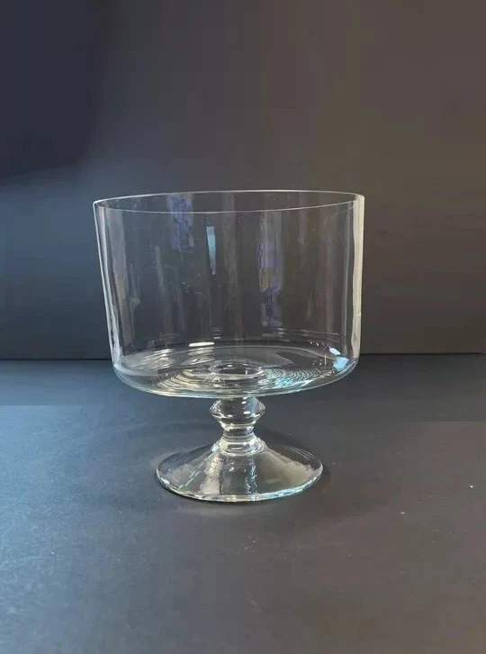 Pedestal de vidrio cilíndrico redondo de vidrio decorativo diseño Pearl Ridge de colección Foto 2 de 4