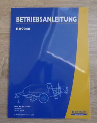 New Holland Baler BB9040 Owners Manual