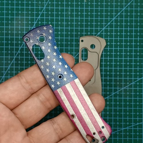 Custom Made USA Flag War Edition TC4 Grip Handle Scales for Benchmade Bugout 535 - Bild 5 von 19