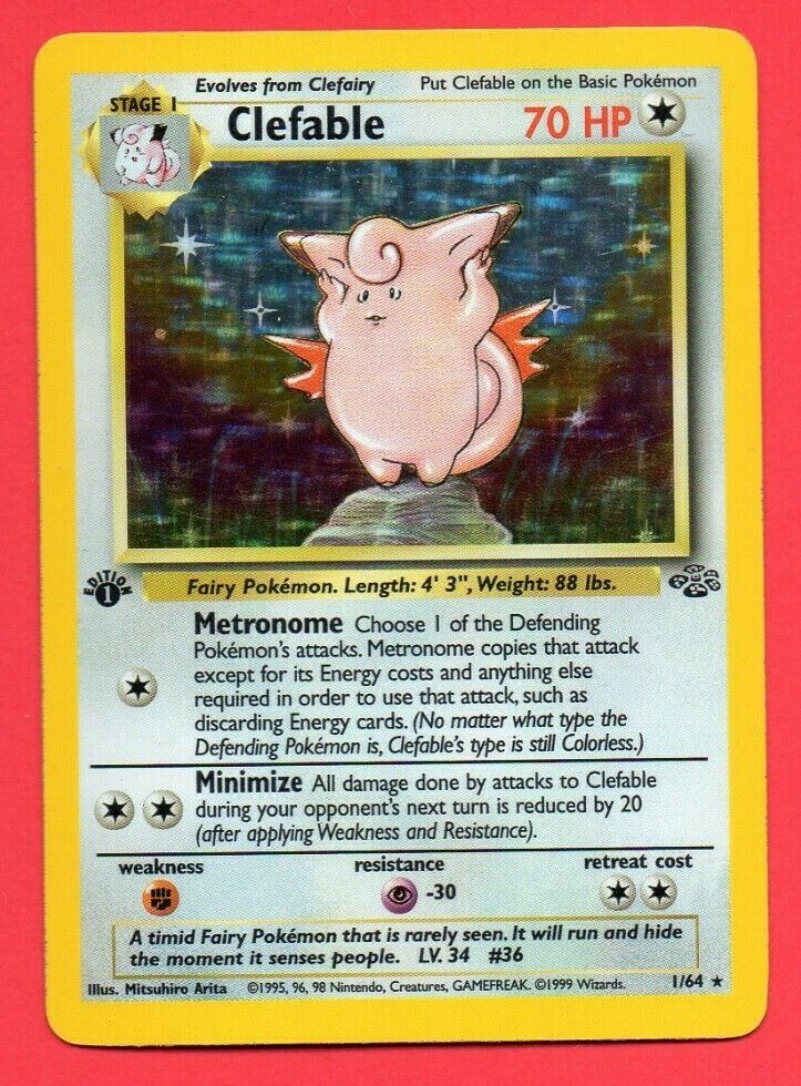 【✨1999年✨初期vol6】✅キラコンプリート❗️パラレル　シークレット等 1999 Pokemon Jungle Clefable Holo 1st Edition 1/64 rare | eBay