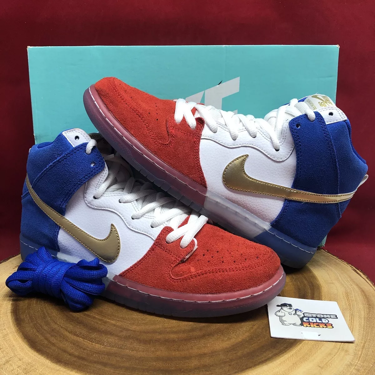 presión filósofo naranja Nike Dunk High Premium SB USA Olympic Tricolor 313171-674 Size 9.5 4th Of  July | eBay