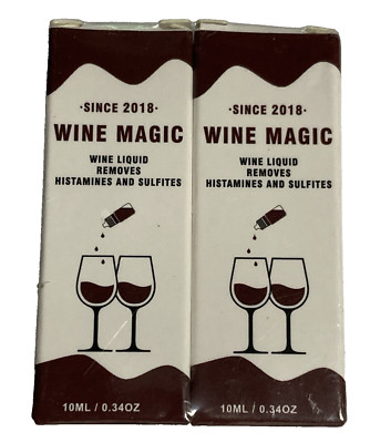 WINE MAGIC 2x Wine Filter Drops Sulfite Purifier | Sealed | NIB