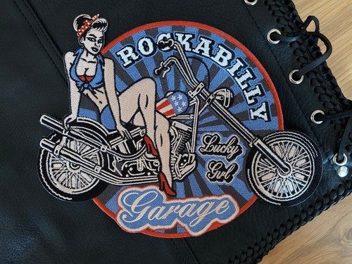 Großer Retro Rockabilly 80er Biker Patch für Lederkutten | Vintage Motorrad - Bild 4 von 5